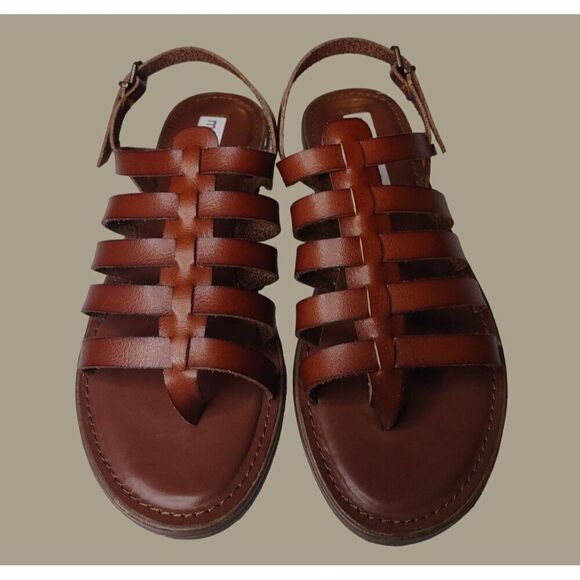 Madden Girl Women's Strapper Style Brown Gladiator Slingback Sandals Size 7M - Picture 2 of 10